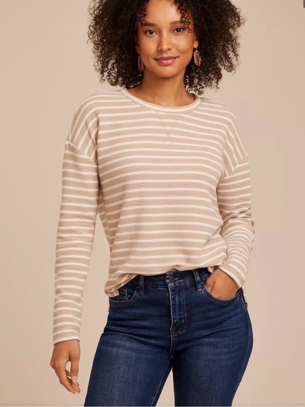 Maurices Plus Clara Textured Long Sleeve